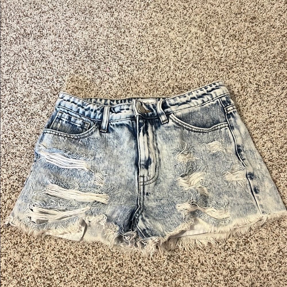 Distressed Denim Women Shorts